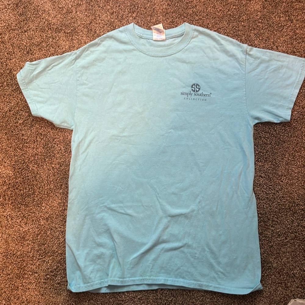 Simply Southern, baby blue, American themed tshirt. Size medium